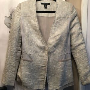 Kenneth Cole Collection Tweed and raw silk blazer